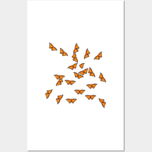 Butterflies Nr 2 on Transparent Background Posters and Art